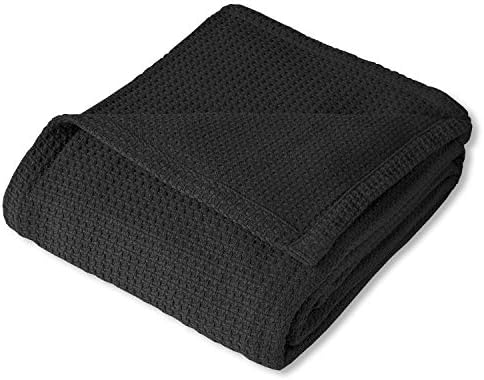 100% Fine Cotton Blanket Luxurious Weave Stylish Design Soft and Comfortable All Season Warmth, King, Black (Pack of 6) - Image 2