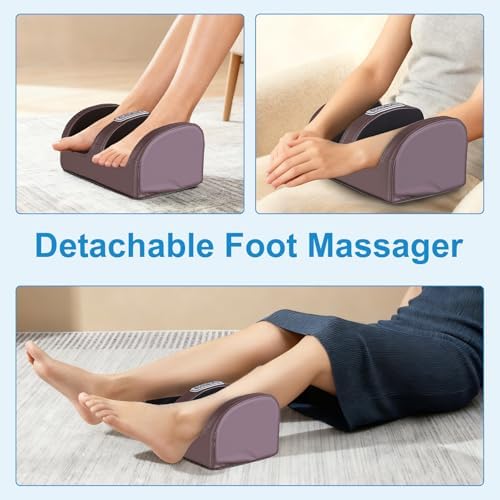 Moclever Foot Massager Machine with Heat – Shiatsu Foot and Calf Massager for Circulation & Pain Relief, Deep Kneading Massage Roller, 3 Modes & Intensities, Remote Control, Gifts for Men & Women - Image 6