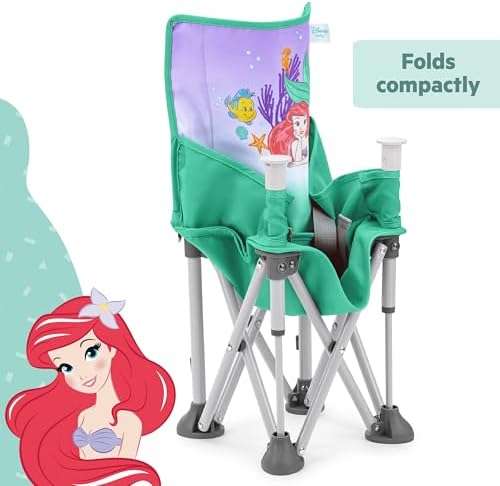 Bright Starts Disney Princess Ariel Pop 'N Sit Portable Booster, Indoor/Outdoor Use, Floor Seat with Feeding Tray, 6 Mos - 3 Yrs - Image 6