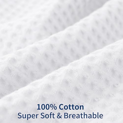 100% Egyptian Cotton 600 TC Waffle Weave Throw Pillow Covers 2 Pack - Image 2