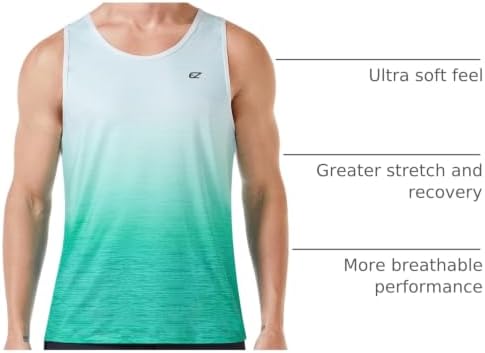 EZRUN Men's Quick Dry Workout Tank Top UPF 50+ Sweat-Wicking Gym Shirt - Image 4