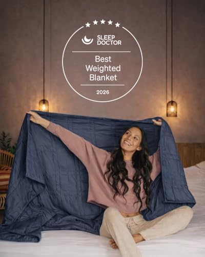 Baloo Weighted Blanket for Adults 20 lb Full/Queen (Navy Blue, 60"x80") - Image 6