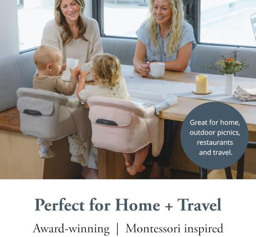 Inglesina Fast Table Chair, Powder Pink - Portable Baby High Chair - for Babies & Toddlers up to 37 lbs - Collapsible - Fits Tables 0.8'' to 3.5'' Thick - Compact & Easy to Use - Travel Bag Included - Image 6