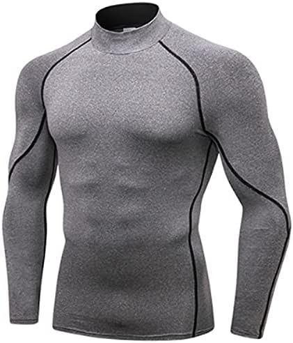 SPVISE Men's Compression Shirts Long Sleeve Mock Turtleneck Workout Tops by SPVISE