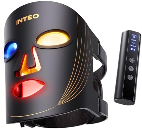 INTEO Red Light Therapy Mask for Face, 850nm NIR, Red/Blue LED Light Mask by REDLIGHTWELLNESSATHOME