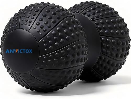 8 Inch Large Peanut Massage Ball Roller for Large Muscle Groups, Deep Tissue Double Massage Ball for Neck,Back,Leg,Low Back,Peanut Myofascia Release Ball for Muscle Knots&Physical Therapy by ANVICTOX