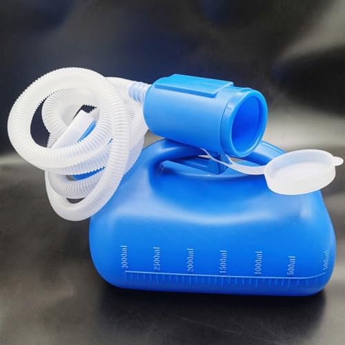 3000ML Large Male Urinal,YUMSUM Portable Mens Potty (Blue with Hose) - Image 5