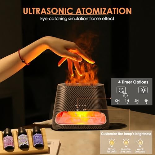 SALKING 2-in-1 Essential Oil Diffuser for Home,Himalayan Salt Lamp Diffuser - Image 4