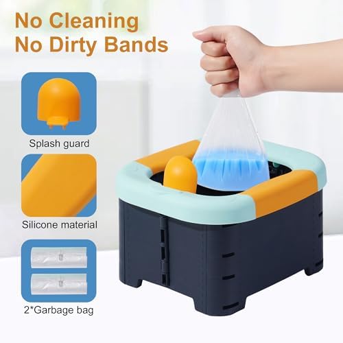 Toilet bowls for children，Portable Potty for Toddler Travel Foldable Travel Potty for Boys Girls Emergency Toilets for Car,Outdoor,Camping and Indoor Seat with Storage Bag（Quiet Blue） - Image 3