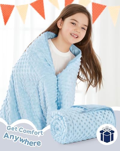 Kivik 5lbs Weighted Blanket, Cooling Soft Minky Dot Heavy Blankets, 36"x48" - Image 6