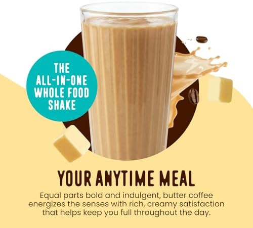 FlavCity All in One Protein Shake Powder, Butter Coffee - 55mg Caffeine + Collagen Peptides, Reishi & Cordyceps - Focus, Skin, Hair & Joint Support - 100% Grass Fed Whey, 20 Servings - Image 2