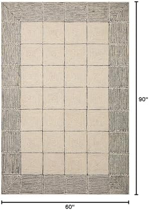 Loloi Chris Loves Julia Francis Cream/Black 5'-0" x 7'-6" Area Rug - Image 2