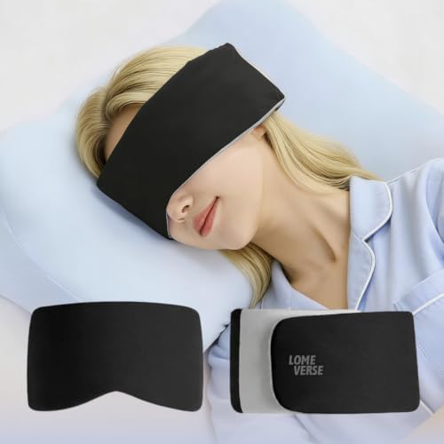 Dual-Sided Sleep Mask with Silent Fastener, No Buckle Eye Mask for Sleep by LOMEVERSE