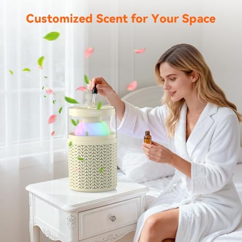 AIRROMI Pet Air Purifier for Home & Bedroom, HEPA Activated Carbon Filter, Removes Pet Dander & Odor, Allergies, Smoke, Hair, Night Light, Fragrance Sponge, Up to 658 ft², A2002 yellow - Image 5