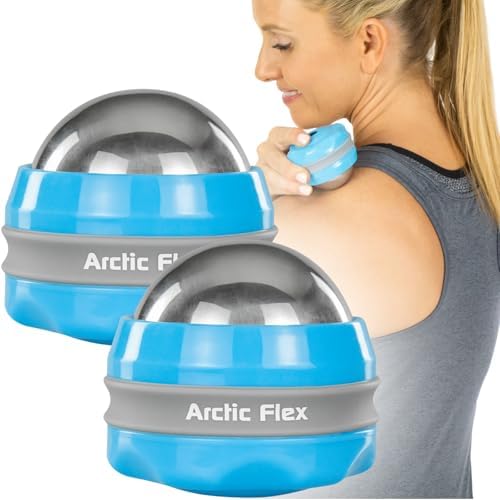Arctic Flex Cold Massage Roller Ball (2 Pack) - Cryoball Massage Hand Ice by ArcticFlex