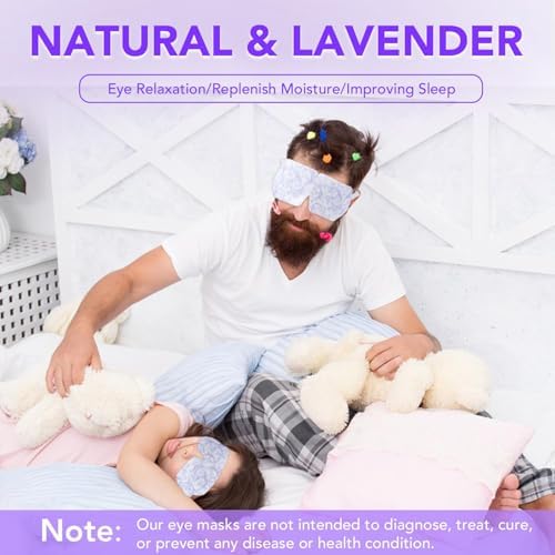 XPCARE 60 Pack Steam Eye Mask Disposable for Dry Eyes Cornea Care-Lavender - Image 6