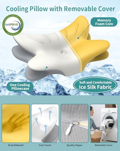 Cervical Neck Pillow for Pain Relief, Ergonomic Side Sleeper Pillow for Sleeping, Orthopedic Contour Memory Foam Bed Rest Pillows for Sleeping, Cooling Cervical Pillow for Back Stomach Sleepers - Image 3