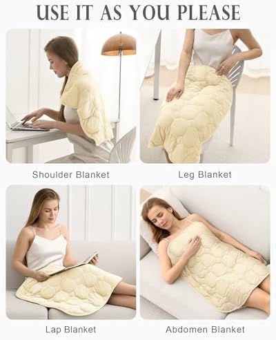 Cottonblue Small Weighted Lap Blanket 5lbs for Adults Teens 29"x33",Beige - Image 6