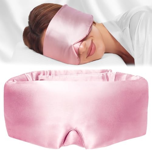 Soft Sleep Mask, Blackout Eye Mask for Side Sleepers for Women Men by Jillyeor