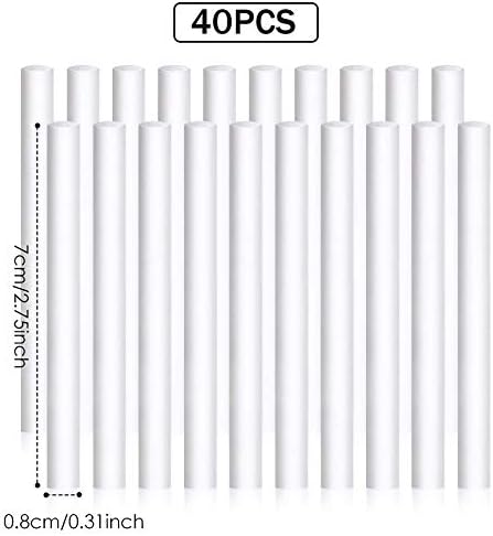 Boao 40 Pack Humidifier Cotton Filter Refill Stick Portable, 2.75 Inch - Image 3