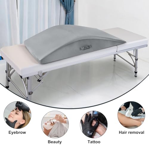 lash bed topper, Adjustable Massage Bed Foam Pad, Non-Slip Beauty Therapist Mattress with Removable Cover, Suitable for Beauty Salons/Eyelash Treatments/Spas/Facials (Bed Frame Not Included) - Image 4