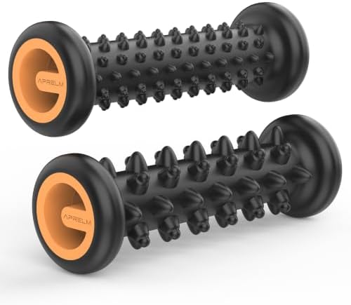 APRELM Foot Massager Roller Set for Plantar Fasciitis Relief, Professional 2-Pack (Beginner & Enhanced), Foot Roller for Home Office, Gifts for Mom Dad Friends by APRELM