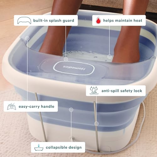 Homedics Collapsible Foot Spa with Heat, Bubbles & Vibration Massage - Image 4