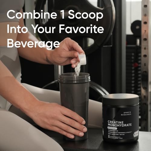 Sports Research® Creatine Monohydrate Powder w/Creapure®, 90 Servings - Image 3