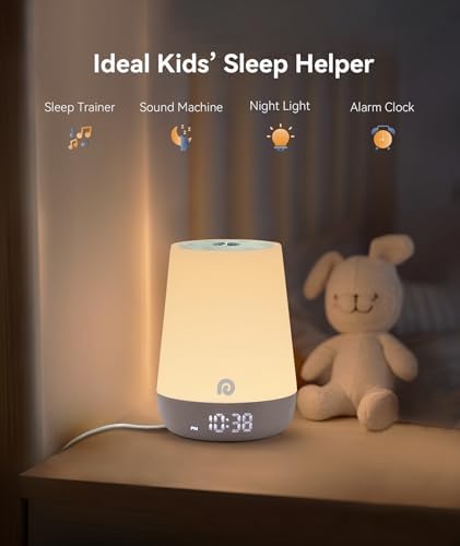 Dreamegg Sound Machine Baby - White Noise Sound Machine Baby With Night Light, Ok to Wake Alarm Clock, 34 Soothing Sounds, Sleep Trainer, Routine Builder, App Control for Kids Nursery Sleeping Bedroom - Image 2