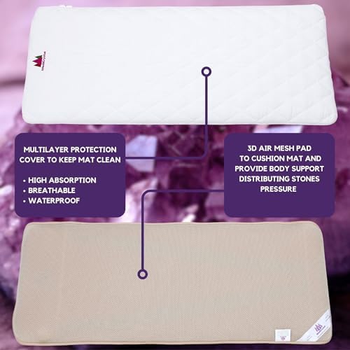 MediCrystal Infrared Heating Bio Stimulation Mat - Professional 72"L x 32"W - Natural Amethyst & Tourmaline Crystals - Adjustable Temperature 86-158° (30-70°C) - Negative Ions - FDA Reg Manufacturer - Image 6