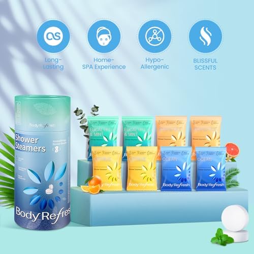 BodyRefresh Shower Steamers Aromatherapy 8 Pack, Shower Bombs with Essentials Oil for Stress Relief, Relaxation, Self Care Home Spa Gifts for Women Men - Image 3