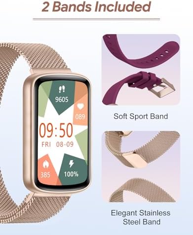 Fitness Tracker, Fitness Watches for Women Men with Heart Rate Monitor Blood Oxygen Sleep Tracker Pedometer, 1.47" Smart Watch Step Calorie Counter for Android iOS IP68 Waterproof - Image 2