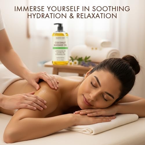 Majestic Pure Coconut Massage Oil, Moisturizing Body Oil, 8 Fl Oz - Image 6