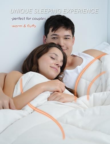 YnM Weighted Blanket Queen 15lbs, The Heavy Oversized Weighted Comforter, Warm & Fluffy Throw (White, 15lbs, 90" Lx90 W) - Image 4