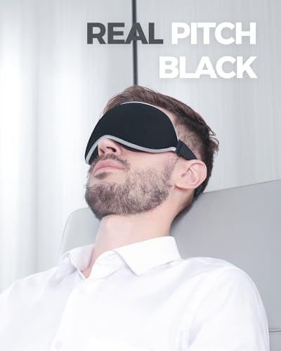 MZOO Luxury Sleep Mask, 3D Spacious for Long Lashes Blocking Light - Image 3