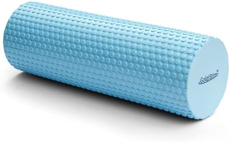11.8 Inch Medium Density Foam Massage Roller - Light Blue Trigger Point Massage Roller for Deep Tissue Excercise, Massage and Recovery by GolgiStim by GolgiStim
