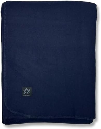 Arcturus Tahoe Wool Bed Blanket | Soft, Breathable Wool Blanket for Year-Round Comfort - Queen Size (90"x 96") | Thick, Washable & Warm (Navy Blue) - Image 6