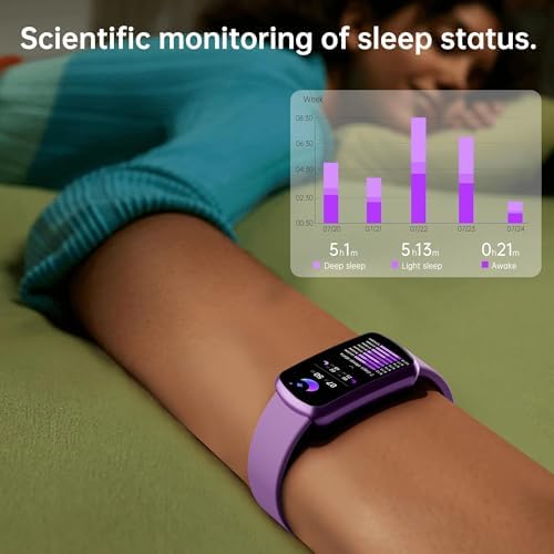 Health Fitness Tracker with 24/7 Heart Rate, Smart Watch with Blood Pressure and Blood Oxy-gen Monitor, Bulit-in 120+ Sport Mode, Sleep Tracking Waterproof Activity Tracker for Women Men - Image 3