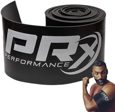 PRx Performance Muscle Compression Floss Band - Recovery & Mobility Enhancement, Gym Ready Compression Band, Improved Circulation, Reduced Soreness, Enhanced Stretching, Knee Tack & Floss Strap - 1mm by PRxPerformance