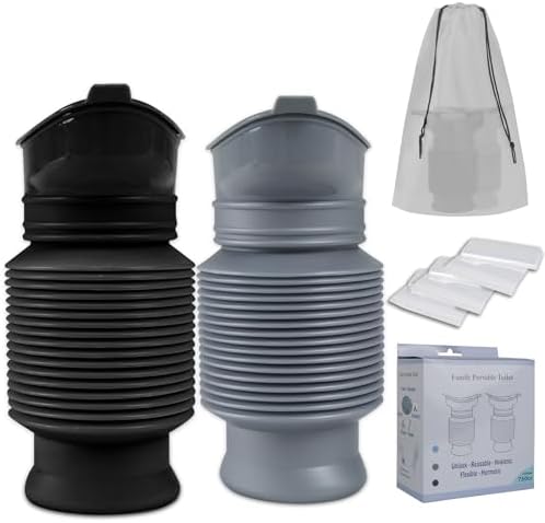 Pee Bottles for Men, 2PCS Portable Urinal Collapsable Portable Toilet 750ML by KkaFFeHealth