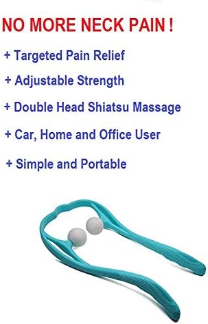Mount Plus M1212 Shiatsu Neck Massager for Neck and Shoulder with Deep Tissue Trigger Point Manual Self Muscle Massage for Muscle Pain Relief (Simulates Massage Therapist Hands) (1 Pack Blue) - Image 3