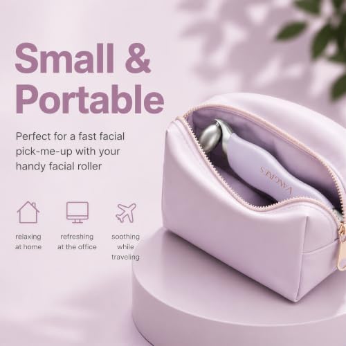 Ice Roller for Face & Eyes, Cooling Facial Roller with Blackhead Remover & 2 Silicone Brushes, Stainless Steel Face Roller for Puffiness, Pores & Deep Cleansing (Purple) - Image 7