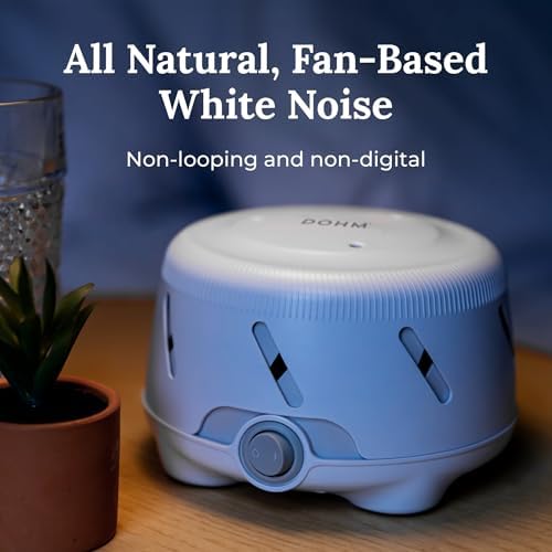 Yogasleep Dohm Uno 2 Pack White Noise Sound Machine, Real Fan Inside for Non-Looping White Noise, Sleep Aid, Office Privacy & Meditation for Adults & Baby, Registry Gift (White) - Image 3