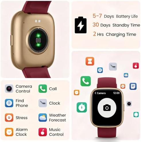 Smart Watch with Alexa Built-in, 1.83" HD Bluetooth Calling Fitness Tracker - Image 6