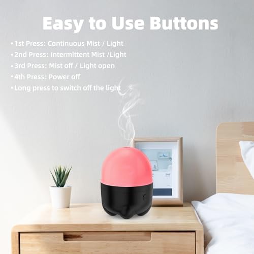 SEEDSEEL 150ML Cordless Essential Oil Diffuser, Built-in 6000mAH Rechargeable Battery, 7 Hours Run Time, 7 Colors LED Light, Portable Aromatherapy Diffuser for Home, Outdoor, Travel - Image 6