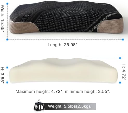 JKma Bio-Based Cervical Neck Pillow, Soft Support, Deep Pressure Relief - Image 2