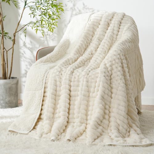 Topblan Weighted Blanket for Adults Twin Size 48 x 72 15lbs, Sherpa Fleece by Topblan