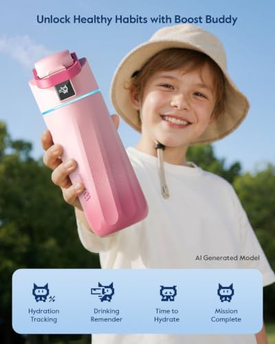 WATERH BOOST Kids Smart Water Bottle with Reminder & Tracker, 16oz - Image 2