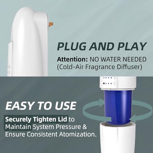 Waterless Nano Scent Air Machine for Home, Plug-in Cold-Air Essential Oil Diffuser, Luxury Hotel Fragrance Atomizer, Professional Aromatherapy Device for Large Room & Office, 100ml, White - Image 2