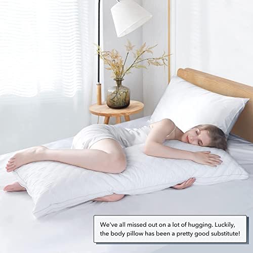 Leeden Adjustable Body Pillow 21 x 54 for Side Sleepers White - Image 2
